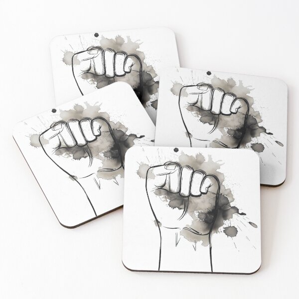 Item preview, Ink-Fused Impact: Fist Meets Liquid Canvas designed and sold by ReplyGirl.