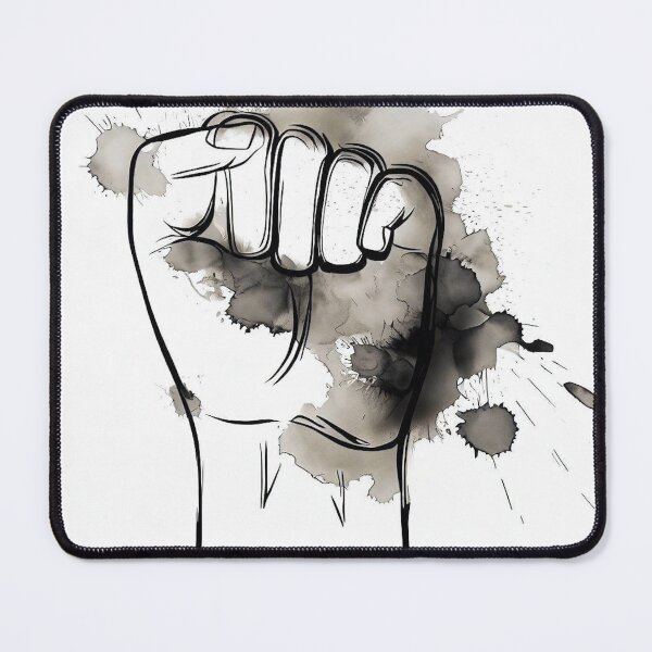 Item preview, Ink-Fused Impact: Fist Meets Liquid Canvas designed and sold by ReplyGirl.