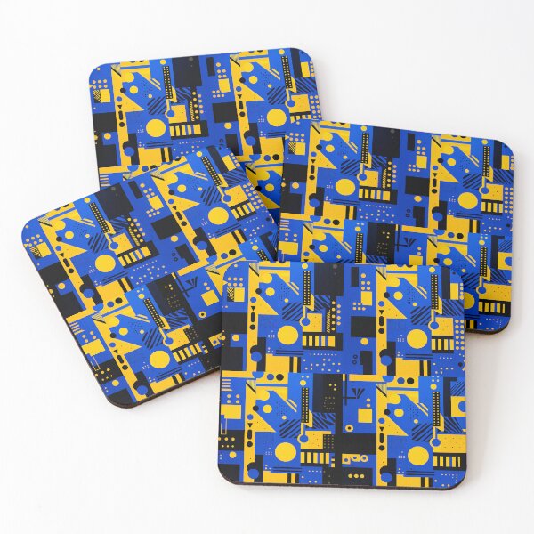 Item preview, Blue and yellow geometric shapes 3 designed and sold by myersdiffusion.