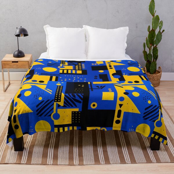 Item preview, Blue and yellow geometric shapes 3 designed and sold by myersdiffusion.