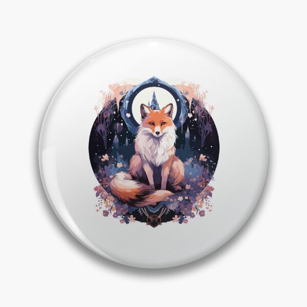 Item preview, Celestial moon flower, fox sitting tall designed and sold by Jerseysrd.