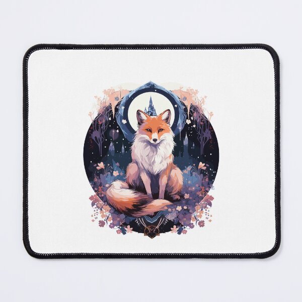Item preview, Celestial moon flower, fox sitting tall designed and sold by Jerseysrd.