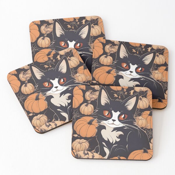 Item preview, Halloween cat among the pumpkins designed and sold by lori189.