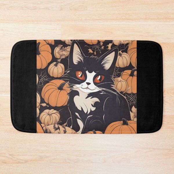 Item preview, Halloween cat among the pumpkins designed and sold by lori189.