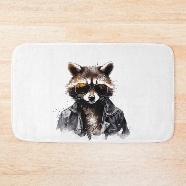 Item preview,  Cool raccoon in black jacket designed and sold by Jerseysrd.