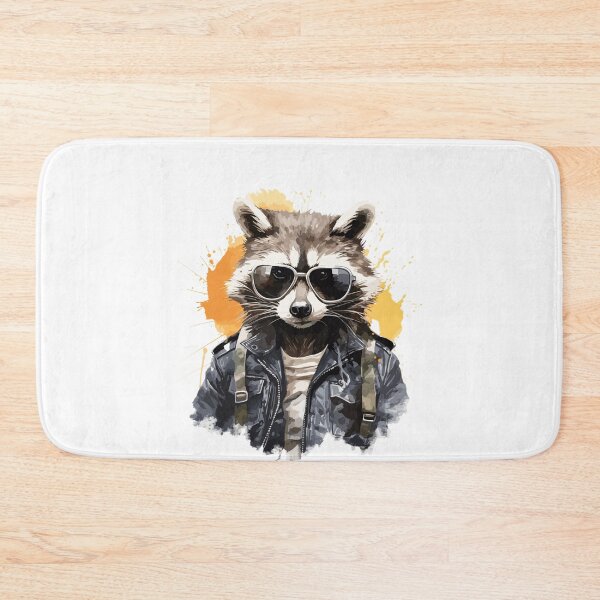 Item preview, Cool raccoon in black jacket designed and sold by Jerseysrd.