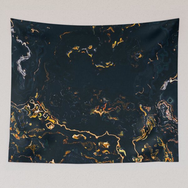 Item preview, Golden Blue Trippy Liquid Art | Stoked Up Art designed and sold by StokedUpArt.