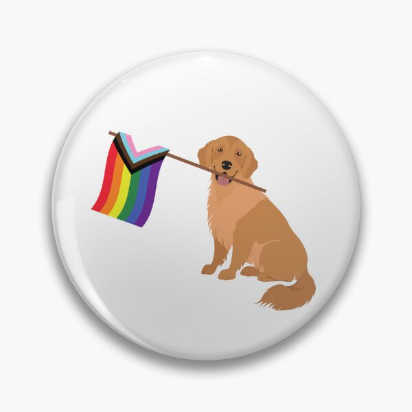 Item preview, Pride Flag Golden Retriever designed and sold by nyccatmom.