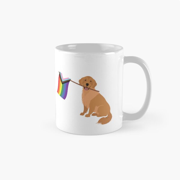 Item preview, Pride Flag Golden Retriever designed and sold by nyccatmom.
