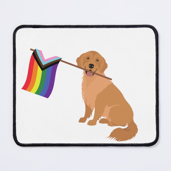 Item preview, Pride Flag Golden Retriever designed and sold by nyccatmom.