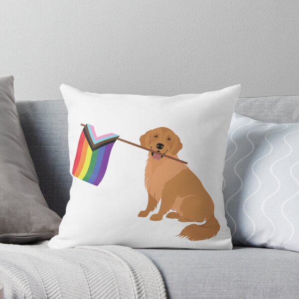 Item preview, Pride Flag Golden Retriever designed and sold by nyccatmom.