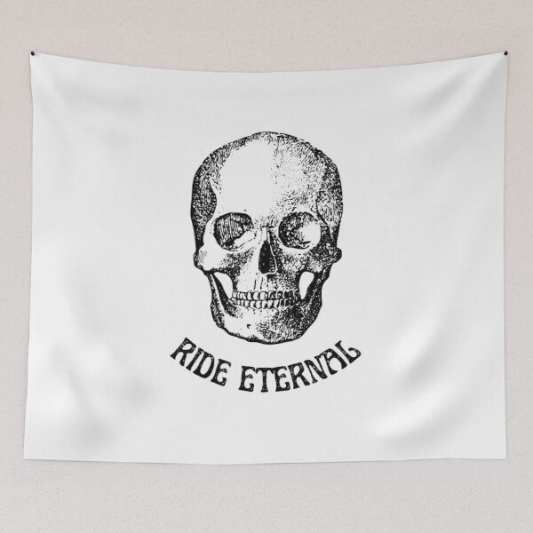 Item preview, Skull Ride Eternal Black and White designed and sold by BikersIslandTM.