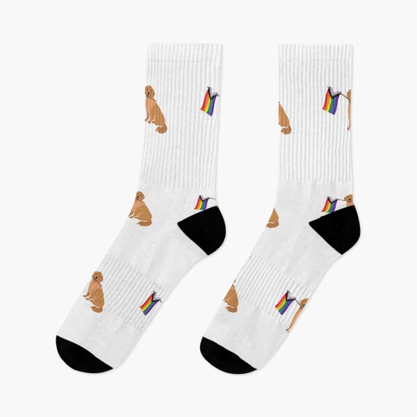 Item preview, Pride Flag Golden Retriever designed and sold by nyccatmom.