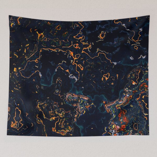 Item preview, Golden Blue Trippy Liquid Art | Stoked Up Art designed and sold by StokedUpArt.
