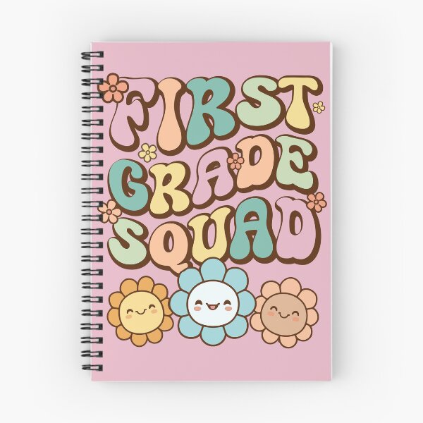 Item preview, First Grade Squad Back To School Cute Flowers Groovy Word Hippie Text 70's designed and sold by NearlyNow.