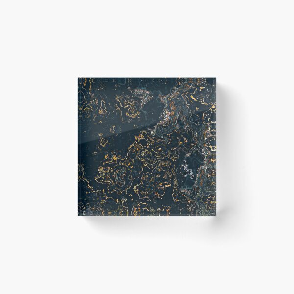 Item preview, Golden Blue Trippy Liquid Art | Stoked Up Art designed and sold by StokedUpArt.