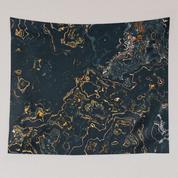 Item preview, Golden Blue Trippy Liquid Art | Stoked Up Art designed and sold by StokedUpArt.