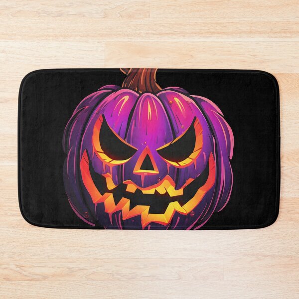 Item preview, scary neon pumpkin  designed and sold by Wickystickers.