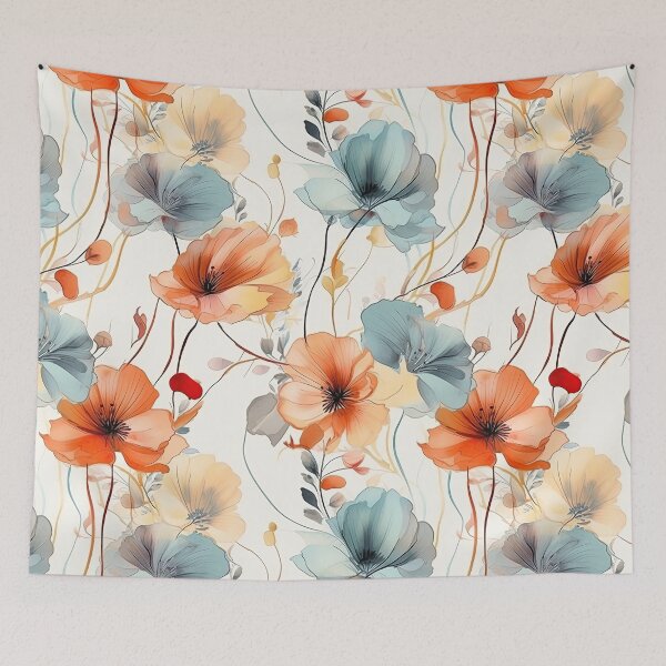 Item preview, Floral Pattern. Muted Colours Flower Collection. 7 designed and sold by YOTA-ART.