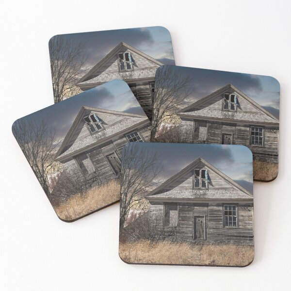Item preview, Desolate Weeping - An Abandoned Home Against a Winter Sunset Sky designed and sold by Amanda White.