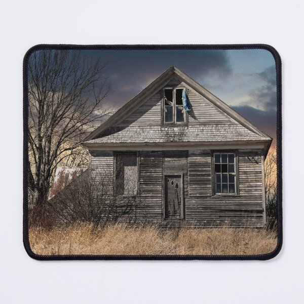 Item preview, Desolate Weeping - An Abandoned Home Against a Winter Sunset Sky designed and sold by Amanda White.
