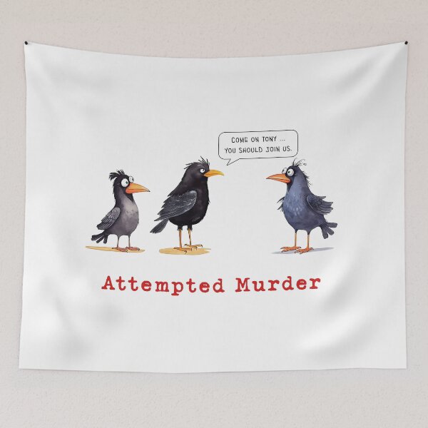 Item preview, Attempted Murder, Crows designed and sold by Mythic Legends Digital.