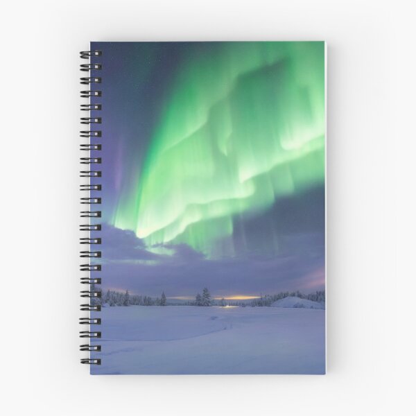 Item preview, Aurora's Embrace: Enchanting Snowscape beneath the Night Sky designed and sold by RedArtG09.
