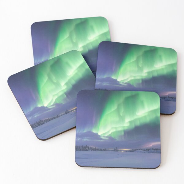 Item preview, Aurora's Embrace: Enchanting Snowscape beneath the Night Sky designed and sold by RedArtG09.