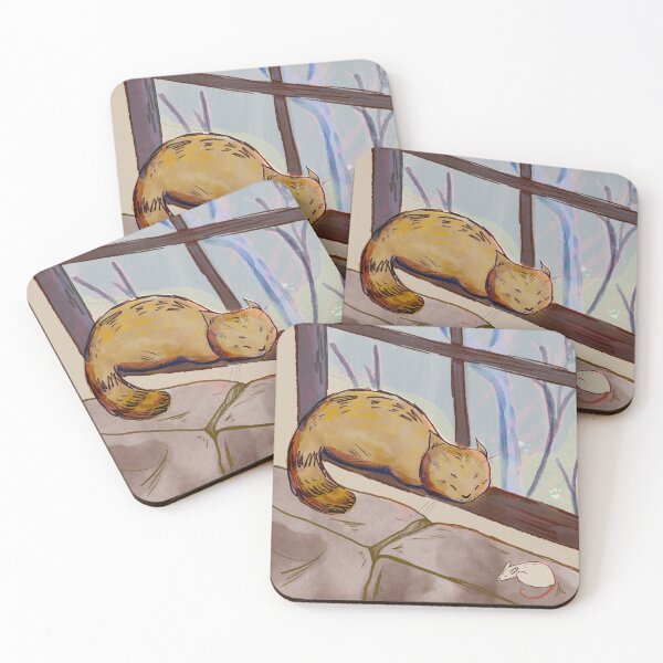 Item preview, Cozy Cat with Mouse Friend designed and sold by kateillustrates.
