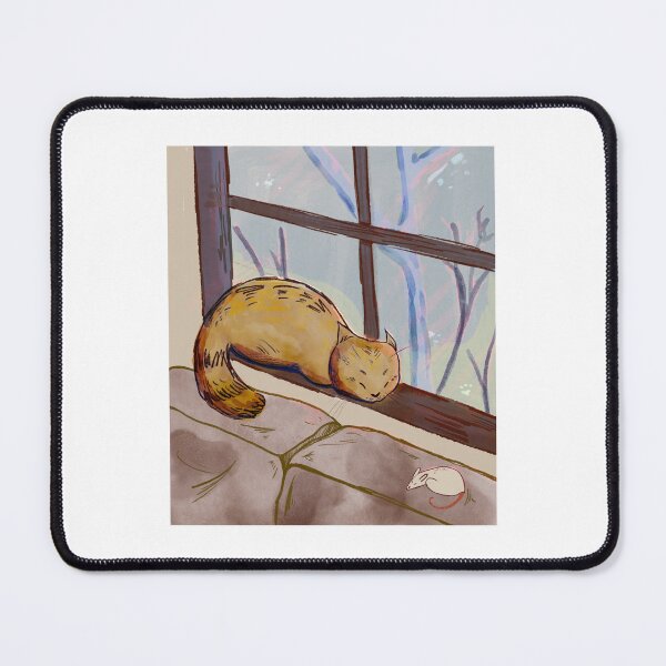 Item preview, Cozy Cat with Mouse Friend designed and sold by kateillustrates.