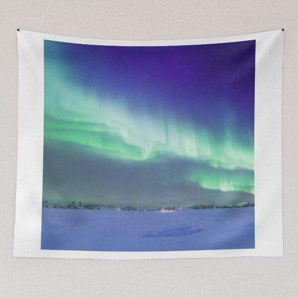 Item preview, Celestial Snowfall: Brilliant Aurora Paints the Night in Magic designed and sold by RedArtG09.