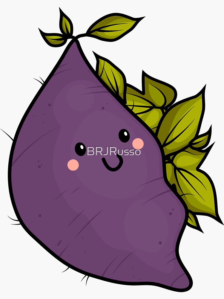 Thumbnail 3 of 3, Sticker, The Posteyam Yam (Purple) designed and sold by BRJRusso.