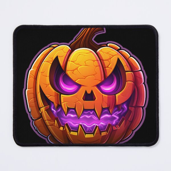 Item preview, neon pumpkin face designed and sold by Wickystickers.