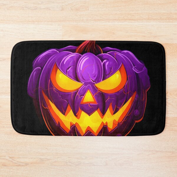 Item preview, purple neon pumpkin face  designed and sold by Wickystickers.