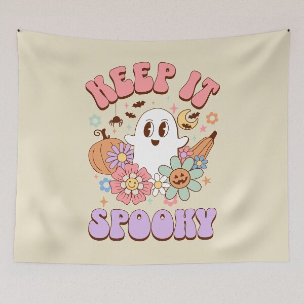Item preview, Keep it Spooky Kawaii Ghost Halloween Preppy Aesthetic designed and sold by PUFFYP.