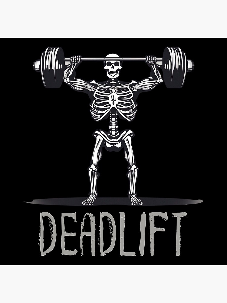 Deadlift Weight Lifting Gym Workout Skeleton Gifts Funny Deadlift  Weightlifting Gym Workout Halloween Party Throw Pillow, 18x18, Multicolor