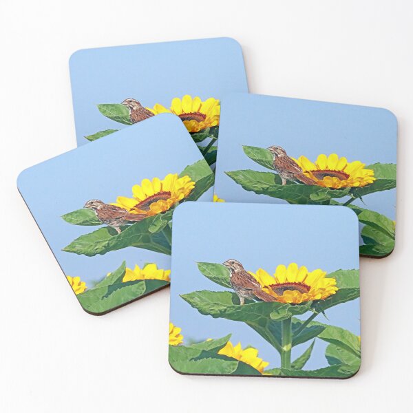 Item preview, gorrión y girasoles designed and sold by Deb Oppermann.