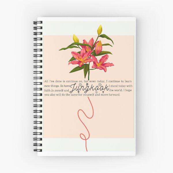 Item preview, BTS Jungkook Birth Flower Series Art + Motivational Quotes designed and sold by Gotspringdayluv.
