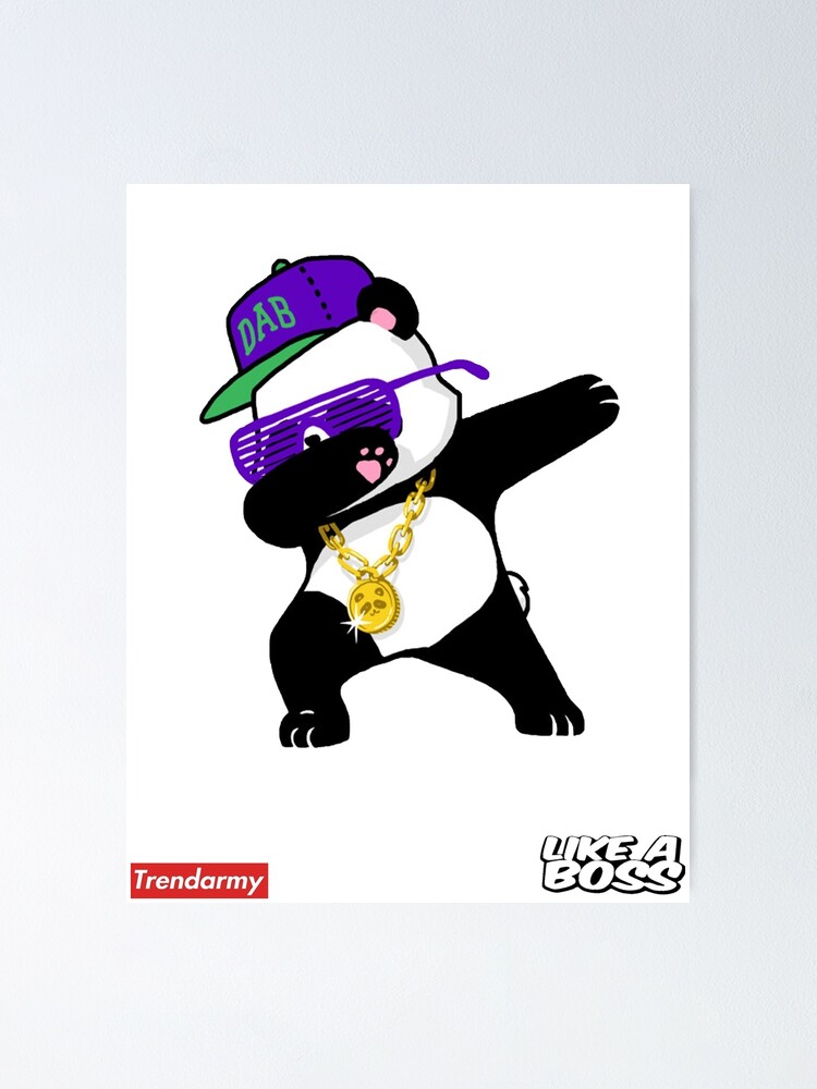 Panda Money Dab Poster By Trendarmy Redbubble - panda dab roblox