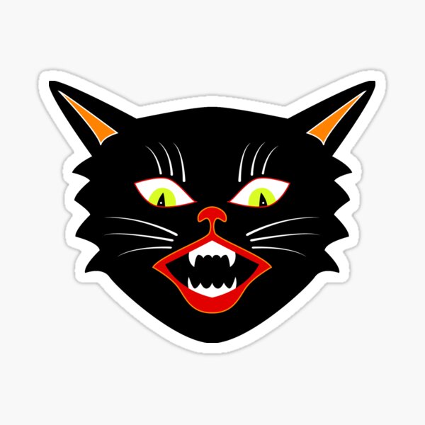 Artikelvorschau, Vintage Halloween Dekoration Schwarze Katze III entworfen und verkauft von Pixelchicken.