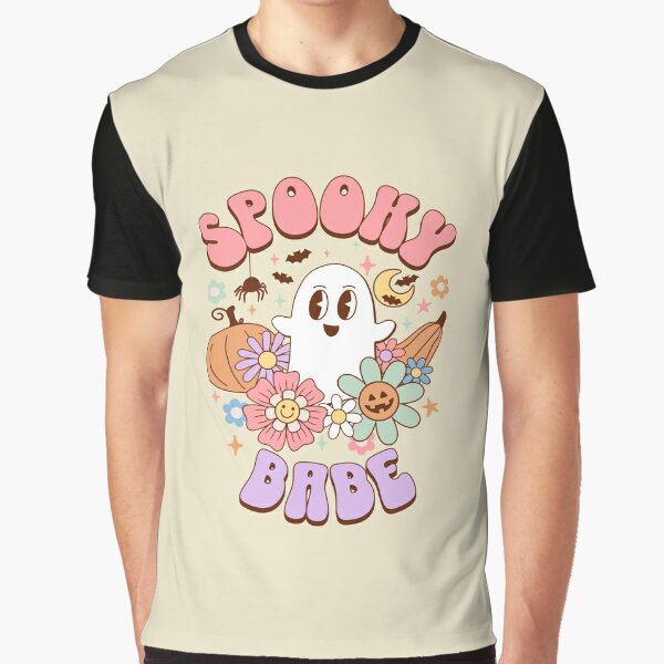 Hippie halloween retro halloween cute design de camiseta com estilo  descolado boo ghost abóbora bruxa etc.