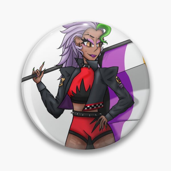 Item preview, Roxanne Wolf W/ Non-Binary Pride Flag designed and sold by Saltys-Market.