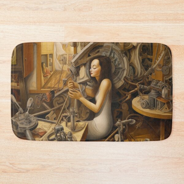 Item preview, Woman at Work Practicing Her Craft Mural designed and sold by YoPedro.