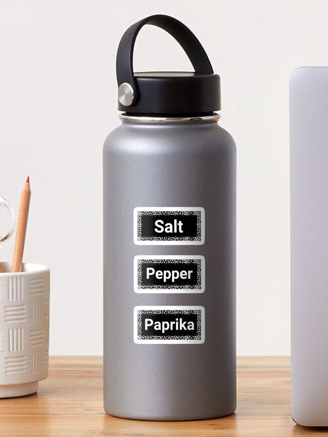 Canister Labels - Salt Pepper Paprika Sticker for Sale by BeautifulHues