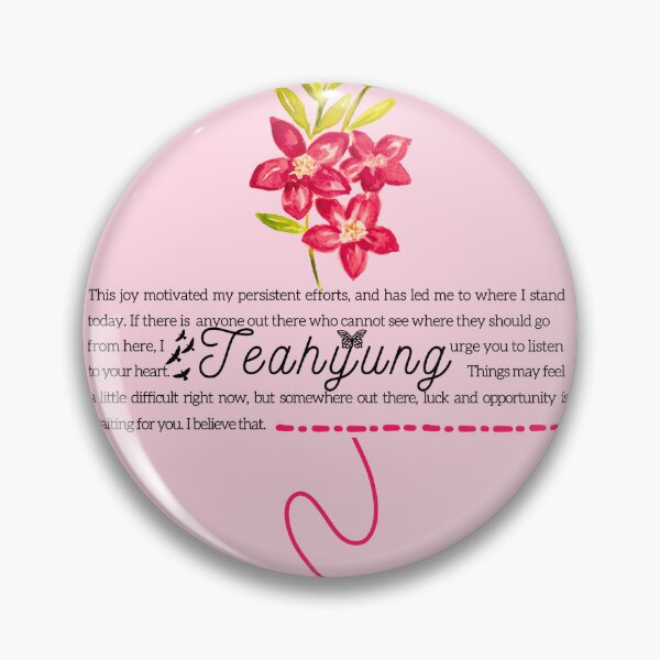 Item preview, BTS Taehyung Birth Flower Series + Motivational Quotes designed and sold by Gotspringdayluv.