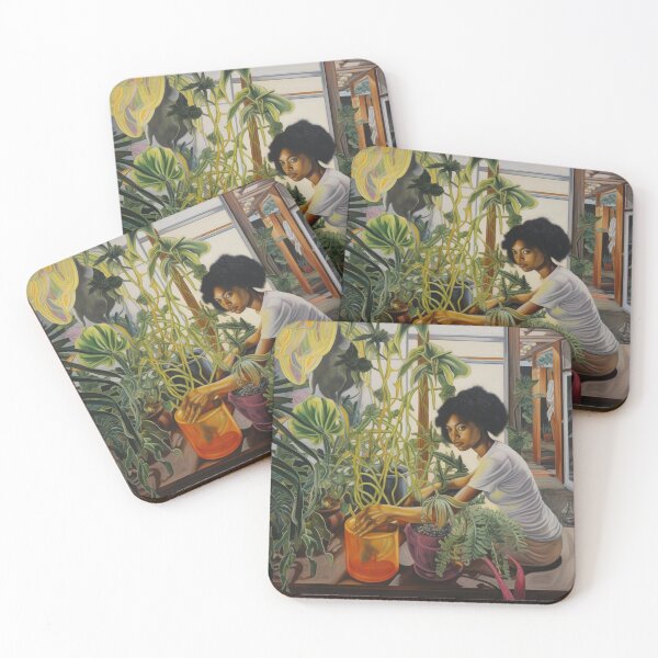 Item preview, Gardener in Her Greenhouse Tending Plants designed and sold by YoPedro.