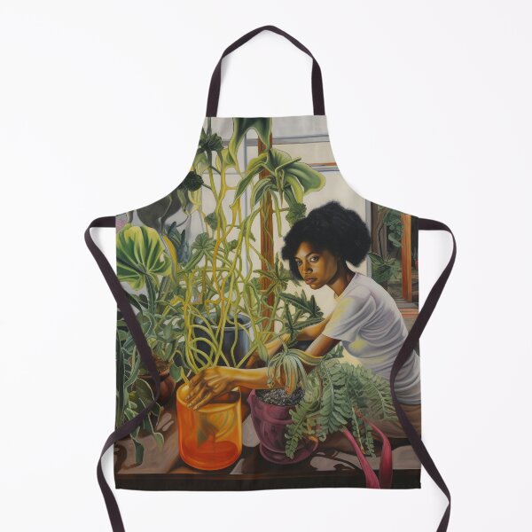 Item preview, Gardener in Her Greenhouse Tending Plants designed and sold by YoPedro.