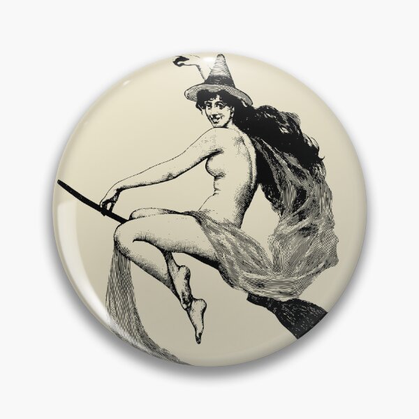 Item preview, Halloween Vintage Retro Witch on Broom designed and sold by PUFFYP.