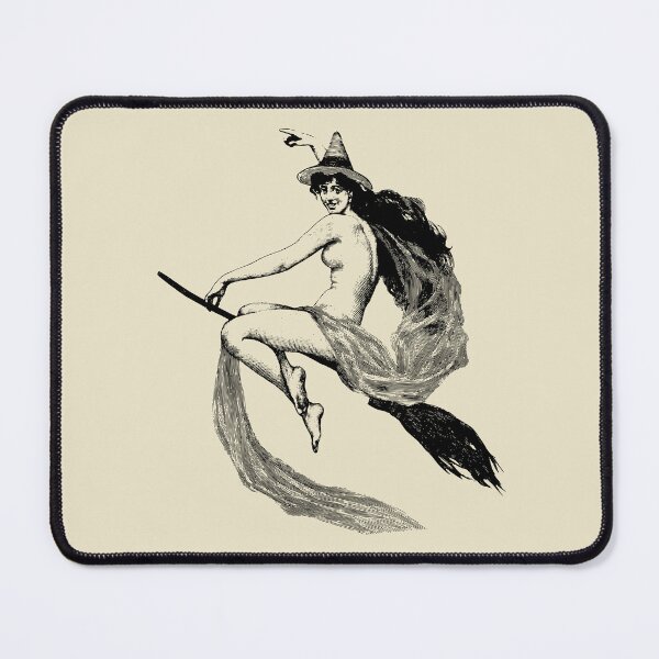 Item preview, Halloween Vintage Retro Witch on Broom designed and sold by PUFFYP.