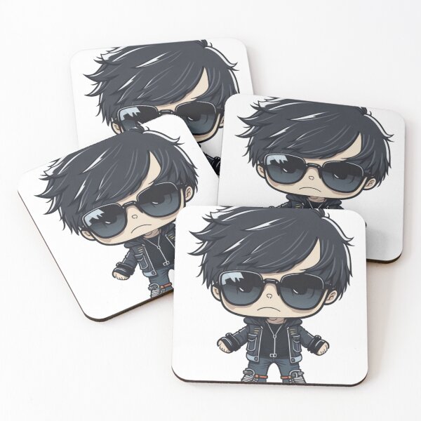Item preview, cute emo boy with sunglasses designed and sold by Majkel & Majkel.